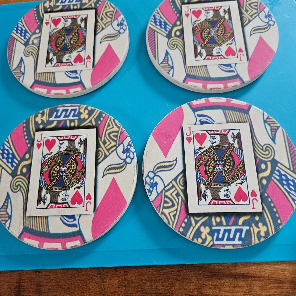 COASTER CARDS WITH JACKS MOTTO BY COASTERSYTONE APPROX. 4INCHES